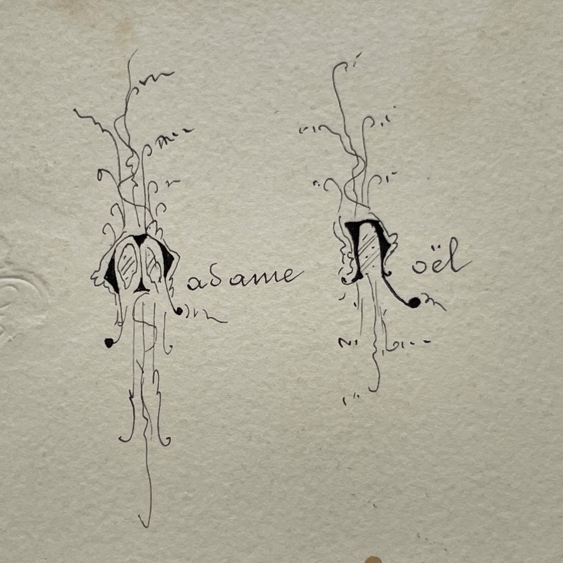 1900s - Exquisite French Menu - Hand-Written Elegant Dining Card - September 25, 1909 - Formal Meal Presentation