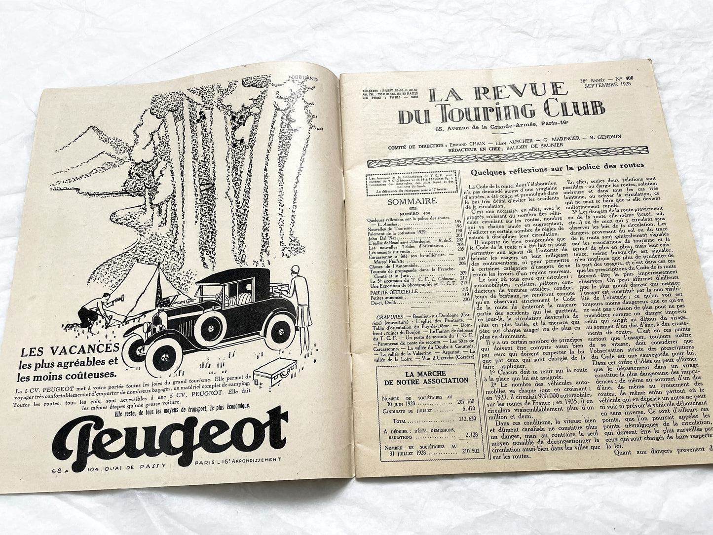 1920s - La Revue du Touring Club de France - Vintage French Magazine - Travel, Tourism & Automobilia - Original Issue
