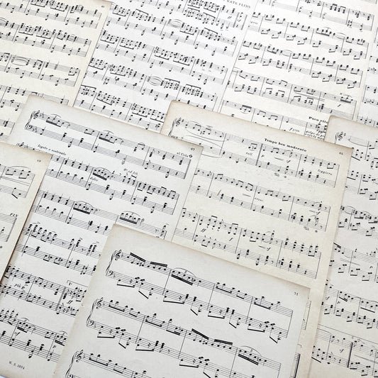 1920s - 9 Vintage Music Sheets Music from 1920s - Antique Musical Ephemera for Art and Decor - 18 pages