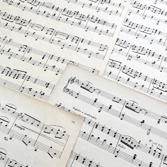 1920s - 9 Vintage Music Sheets Music from 1920s - Antique Musical Ephemera for Art and Decor - 18 pages