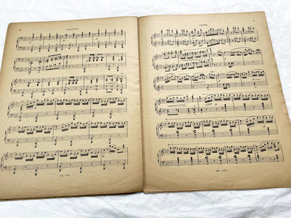 Late 19th century - Salon Piece for Piano Four Hands – Tito Mattei, Op. 21 bis – 19th Century Sheet Music (Alphonse Leduc, Paris)