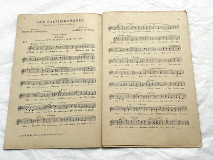 Late 19th century - Les Saltimbanques – Operetta Sheet Music by Louis Ganne – Théâtre de la Gaîté (c.1899)