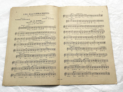 Late 19th century - Les Saltimbanques – Operetta Sheet Music by Louis Ganne – Théâtre de la Gaîté (c.1899)