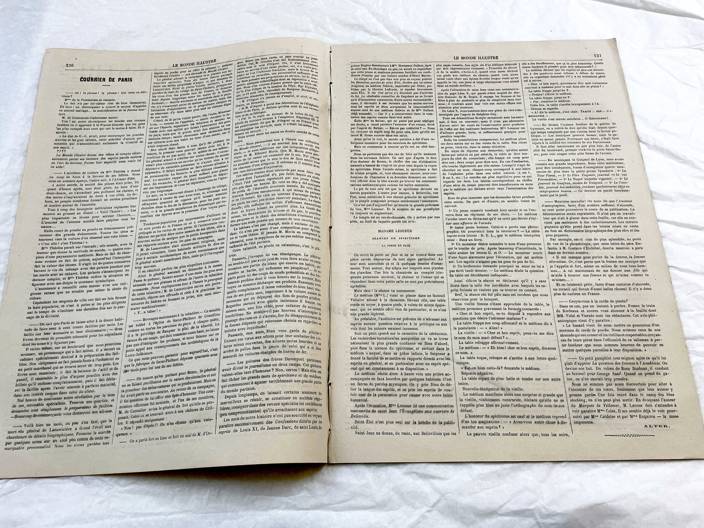 1860s - Stunning newspaper "Le monde illustré" with beautiful engravings - French weekly journal from 1865 - 16 pages