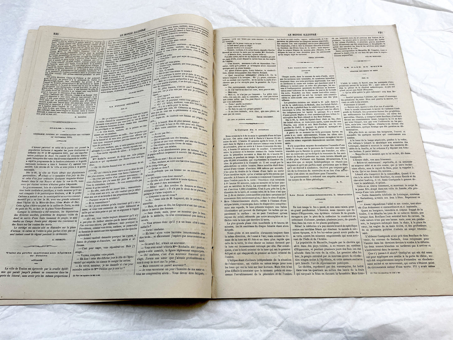 1860s - Stunning newspaper "Le monde illustré" with beautiful engravings - French weekly journal from 1865 - 16 pages