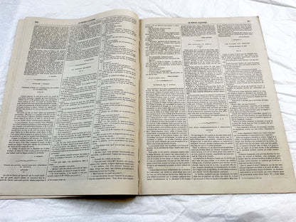 1860s - Stunning newspaper "Le monde illustré" with beautiful engravings - French weekly journal from 1865 - 16 pages