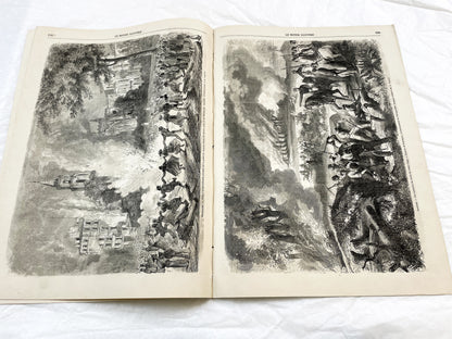 1860s - Stunning newspaper "Le monde illustré" with beautiful engravings - French weekly journal from 1865 - 16 pages