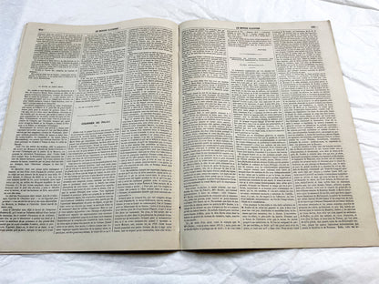 1860s - Stunning newspaper "Le monde illustré" with beautiful engravings - French weekly journal from 1865 - 16 pages