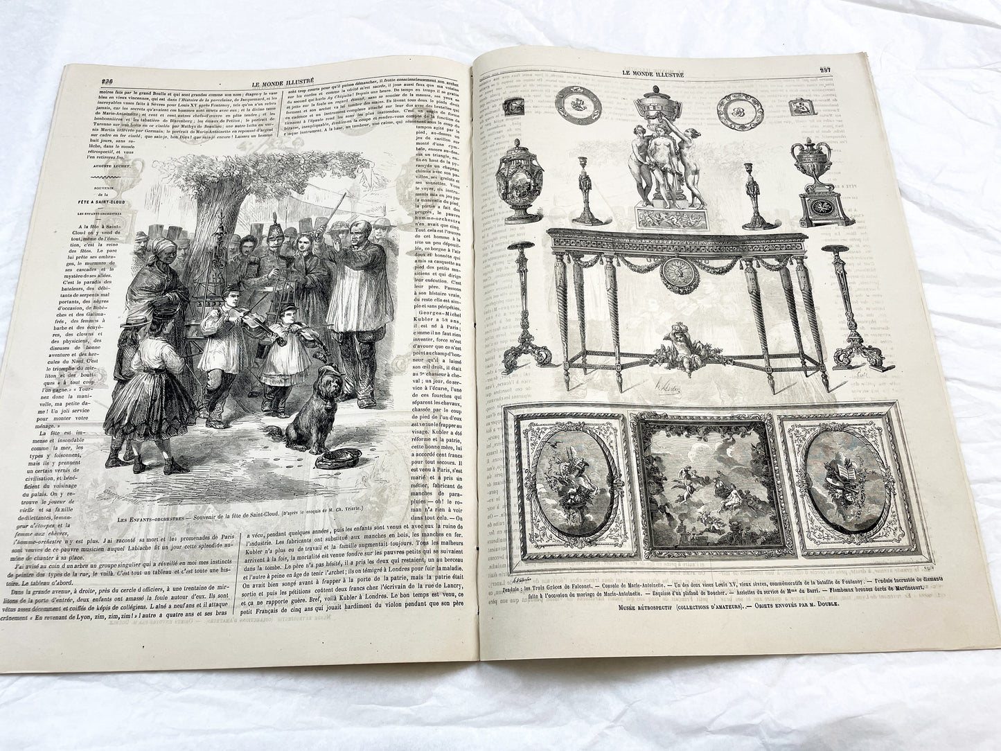 1860s - Stunning newspaper "Le monde illustré" with beautiful engravings - French weekly journal from 1865 - 16 pages