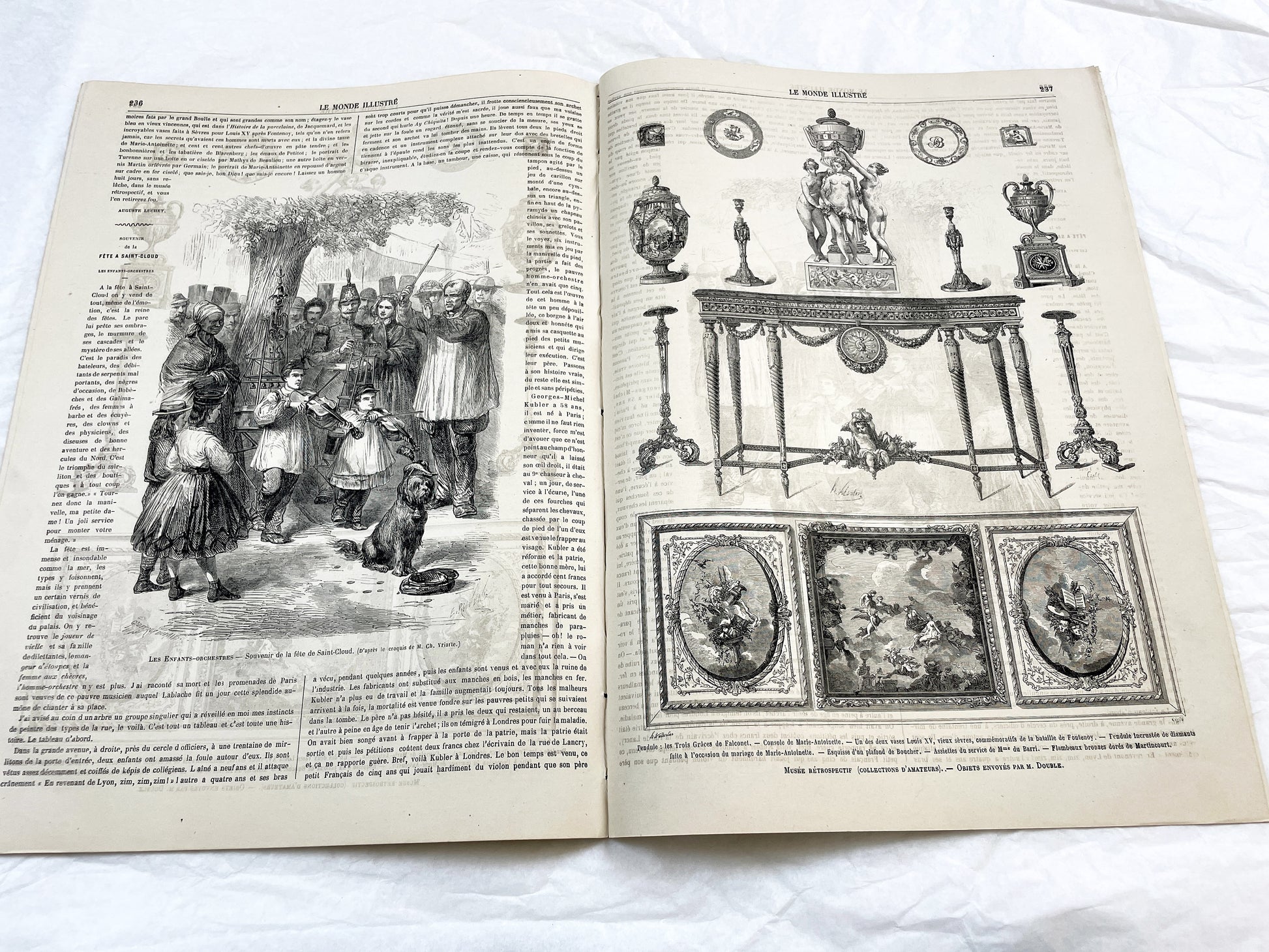 1860s - Stunning newspaper "Le monde illustré" with beautiful engravings - French weekly journal from 1865 - 16 pages