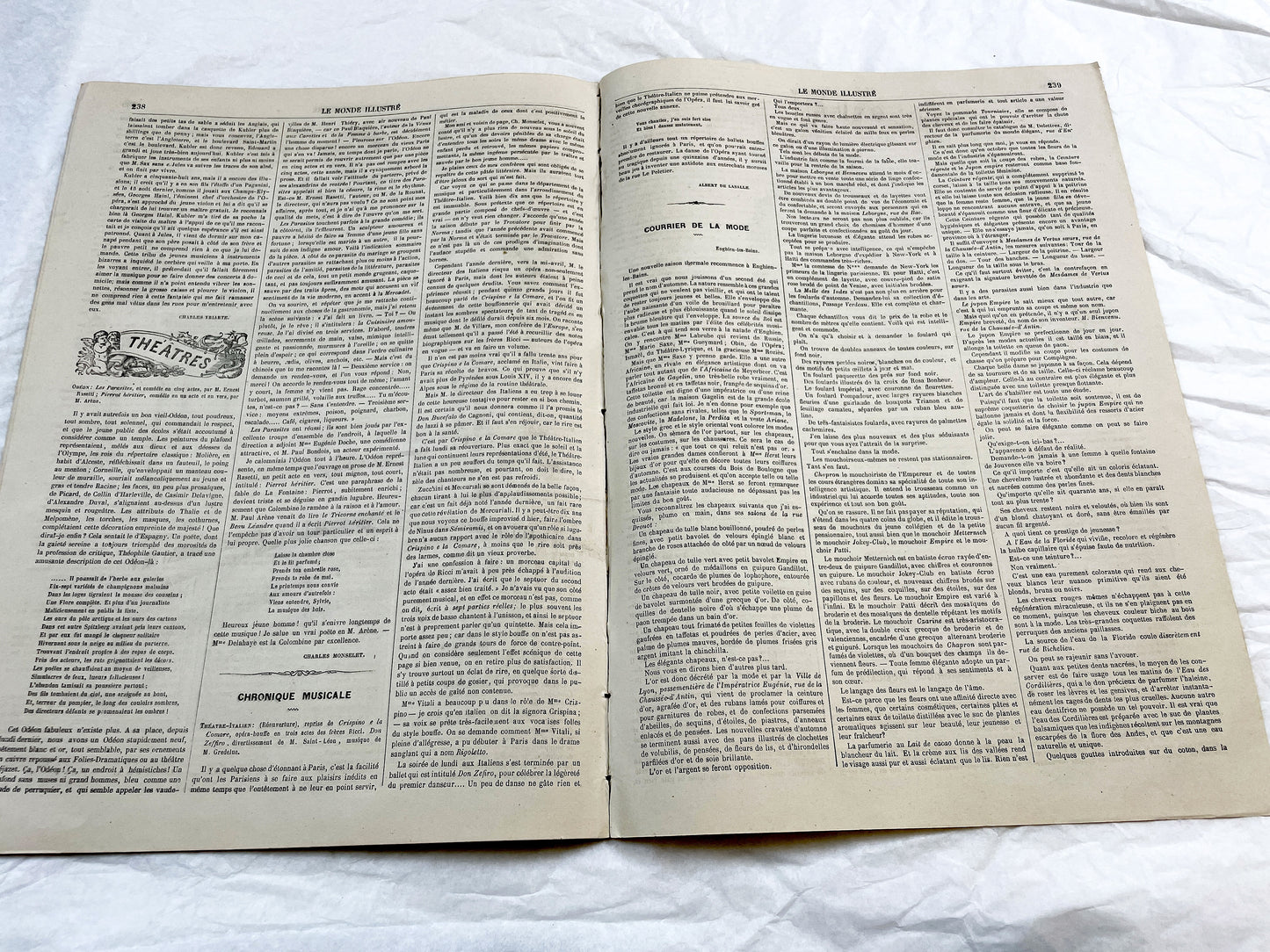 1860s - Stunning newspaper "Le monde illustré" with beautiful engravings - French weekly journal from 1865 - 16 pages