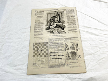 1860s - Stunning newspaper "Le monde illustré" with beautiful engravings - French weekly journal from 1865 - 16 pages