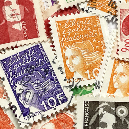 1990s - French Postage Stamps Collection - Marianne Effigy Designs - Liberté Égalité Fraternité Motto - Philately Lot - Vintage Stamps