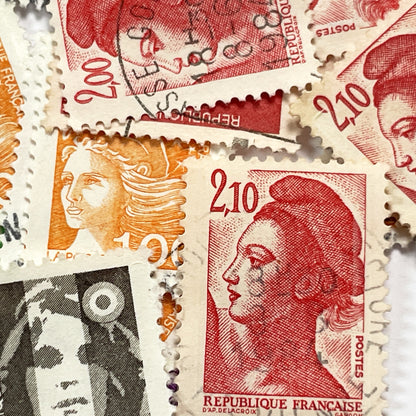 1990s - French Postage Stamps Collection - Marianne Effigy Designs - Liberté Égalité Fraternité Motto - Philately Lot - Vintage Stamps