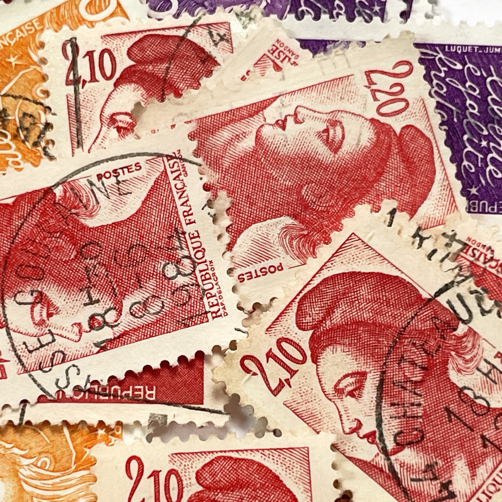 1990s - French Postage Stamps Collection - Marianne Effigy Designs - Liberté Égalité Fraternité Motto - Philately Lot - Vintage Stamps