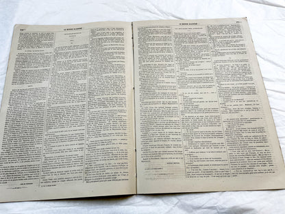 1860s - Stunning newspaper "Le monde illustré" with beautiful engravings - French weekly journal from 1865 - 16 pages