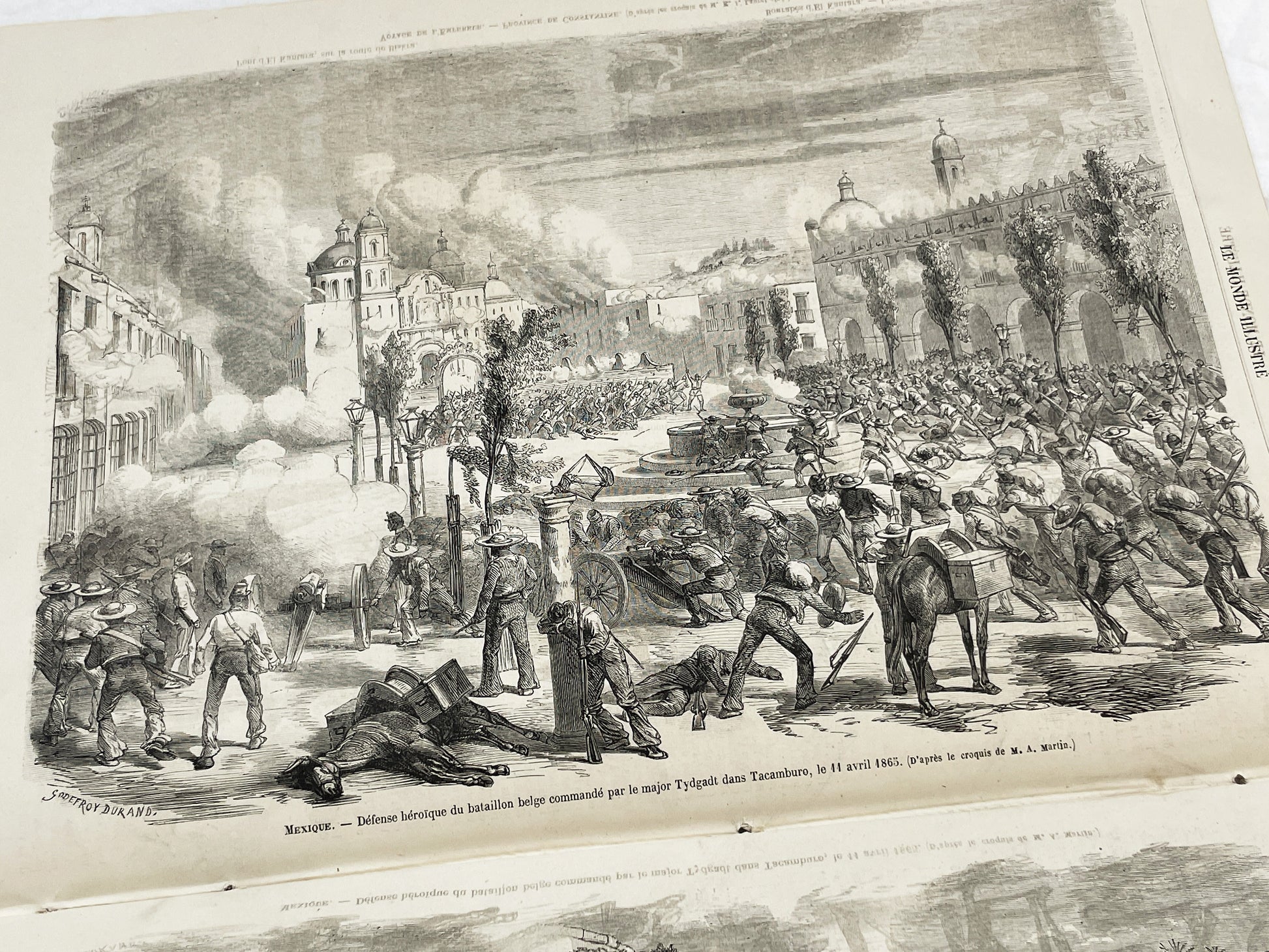 1860s - Stunning newspaper "Le monde illustré" with beautiful engravings - French weekly journal from 1865 - 16 pages