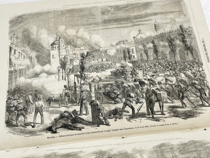 1860s - Stunning newspaper "Le monde illustré" with beautiful engravings - French weekly journal from 1865 - 16 pages