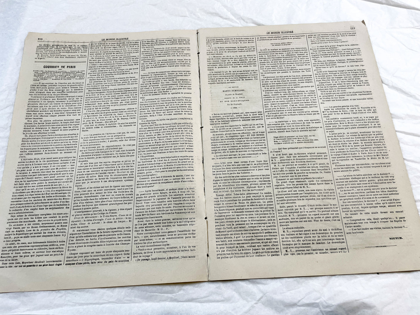 1860s - Stunning newspaper "Le monde illustré" with beautiful engravings - French weekly journal from 1865 - 16 pages
