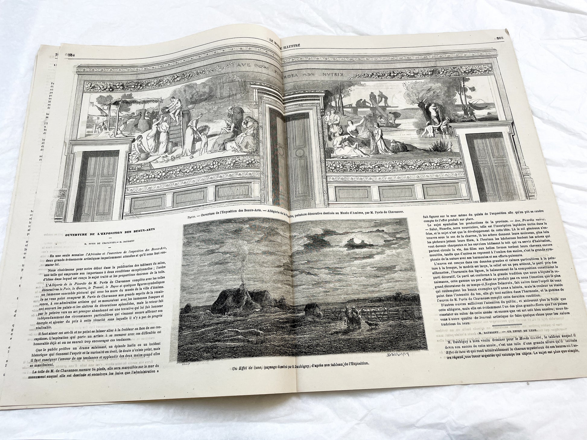 1860s - Stunning newspaper "Le monde illustré" with beautiful engravings - French weekly journal from 1865 - 16 pages
