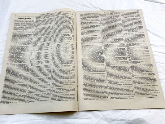 1860s - Stunning newspaper "Le monde illustré" with beautiful engravings - French weekly journal from 1865 - 16 pages