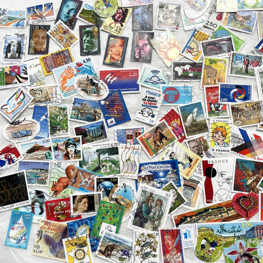 1990s - 100 French Stamps - Diverse Themes - Philately France - Art - Culture - Nature - Sports - Landmarks - Historical Figures