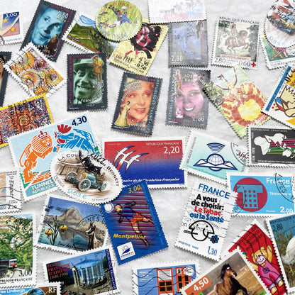 1990s - 100 French Stamps - Diverse Themes - Philately France - Art - Culture - Nature - Sports - Landmarks - Historical Figures