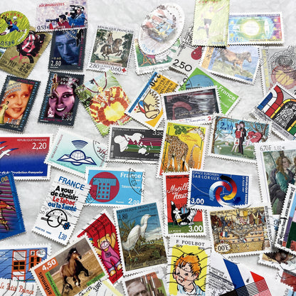 1990s - 100 French Stamps - Diverse Themes - Philately France - Art - Culture - Nature - Sports - Landmarks - Historical Figures