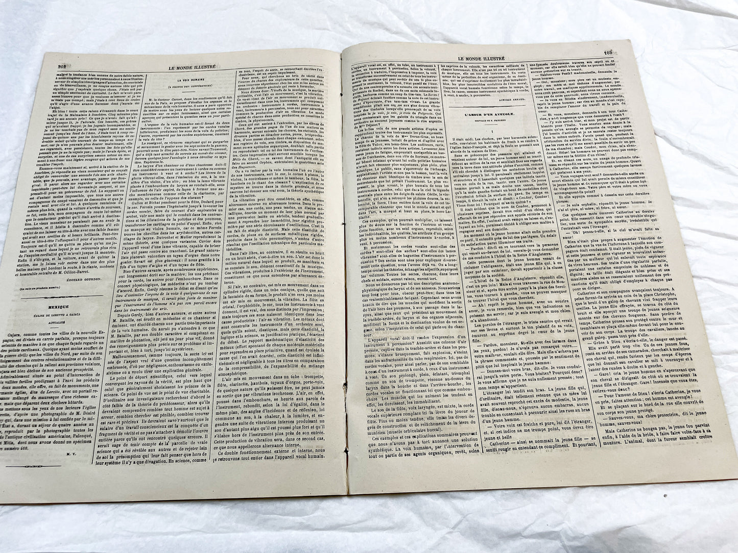 1860s - Stunning newspaper "Le monde illustré" with beautiful engravings - French weekly journal from 1865 - 16 pages