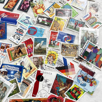 1990s - 100 French Stamps - Diverse Themes - Philately France - Art - Culture - Nature - Sports - Landmarks - Historical Figures