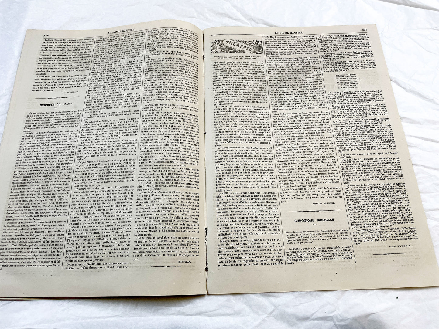 1860s - Stunning newspaper "Le monde illustré" with beautiful engravings - French weekly journal from 1865 - 16 pages