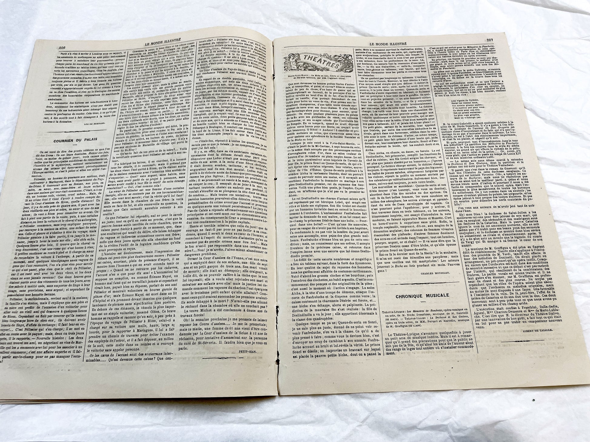 1860s - Stunning newspaper "Le monde illustré" with beautiful engravings - French weekly journal from 1865 - 16 pages