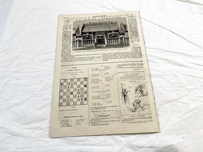 1860s - Stunning newspaper "Le monde illustré" with beautiful engravings - French weekly journal from 1865 - 16 pages