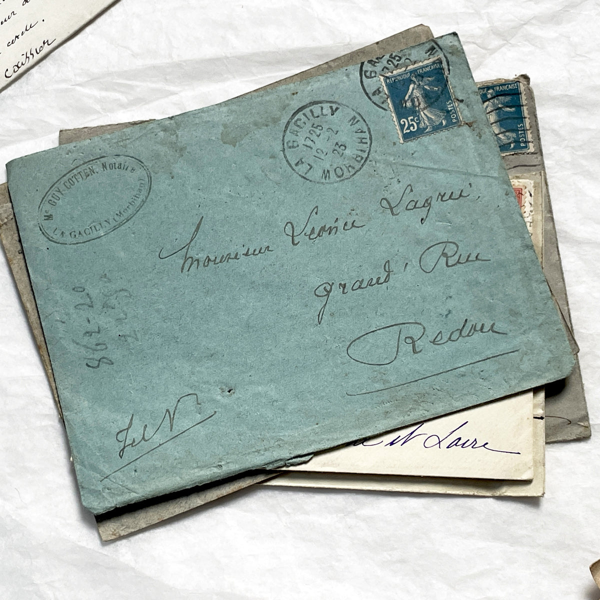 1910s - Lot of 10 Vintage French Envelopes – 1910s/1920s Ephemera for Junk Journals, Collage & Paper Crafts