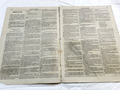 1860s - Stunning newspaper "Le monde illustré" with beautiful engravings - French weekly journal from 1865 - 16 pages