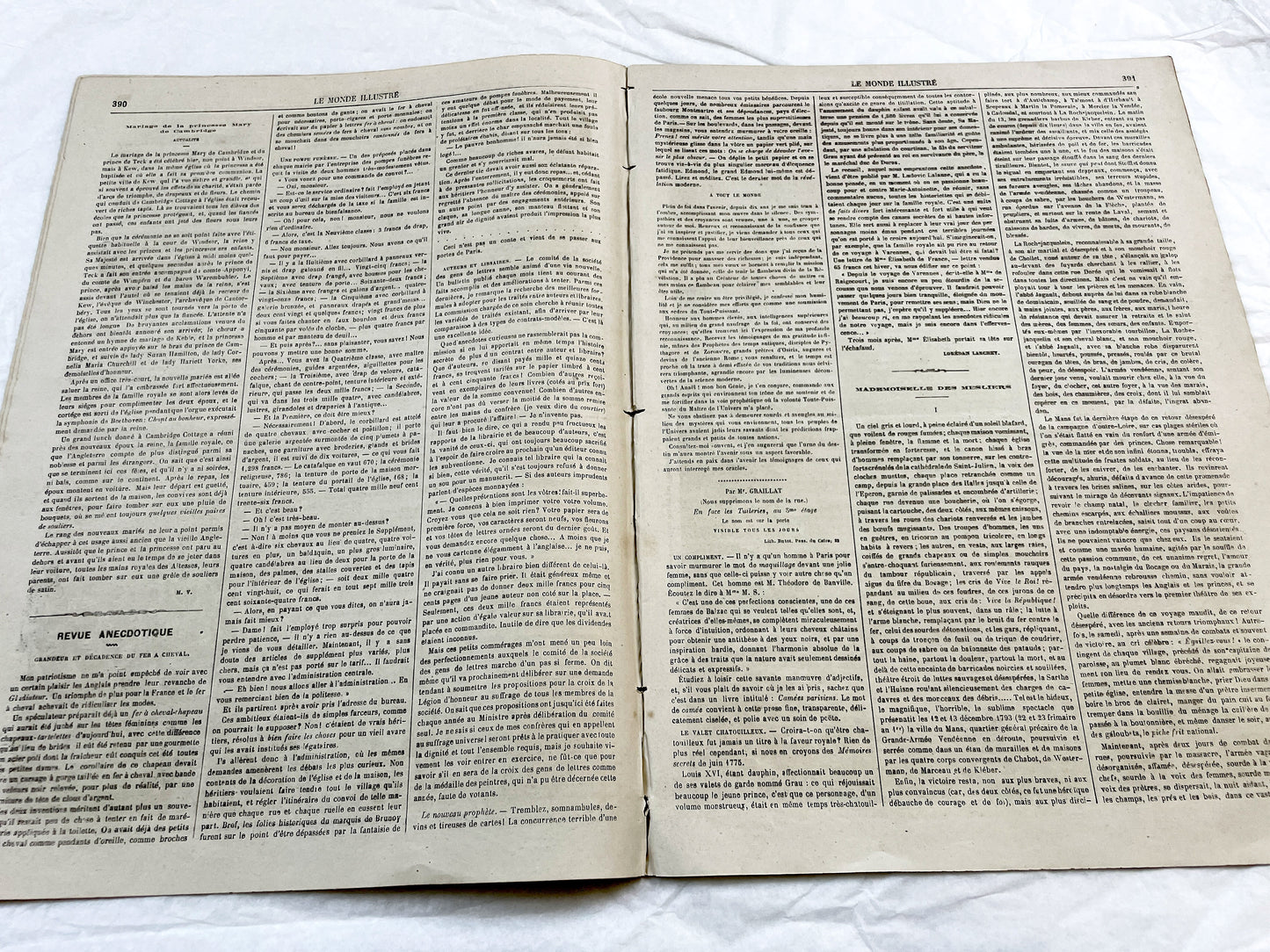 1860s - Stunning newspaper "Le monde illustré" with beautiful engravings - French weekly journal from 1865 - 16 pages