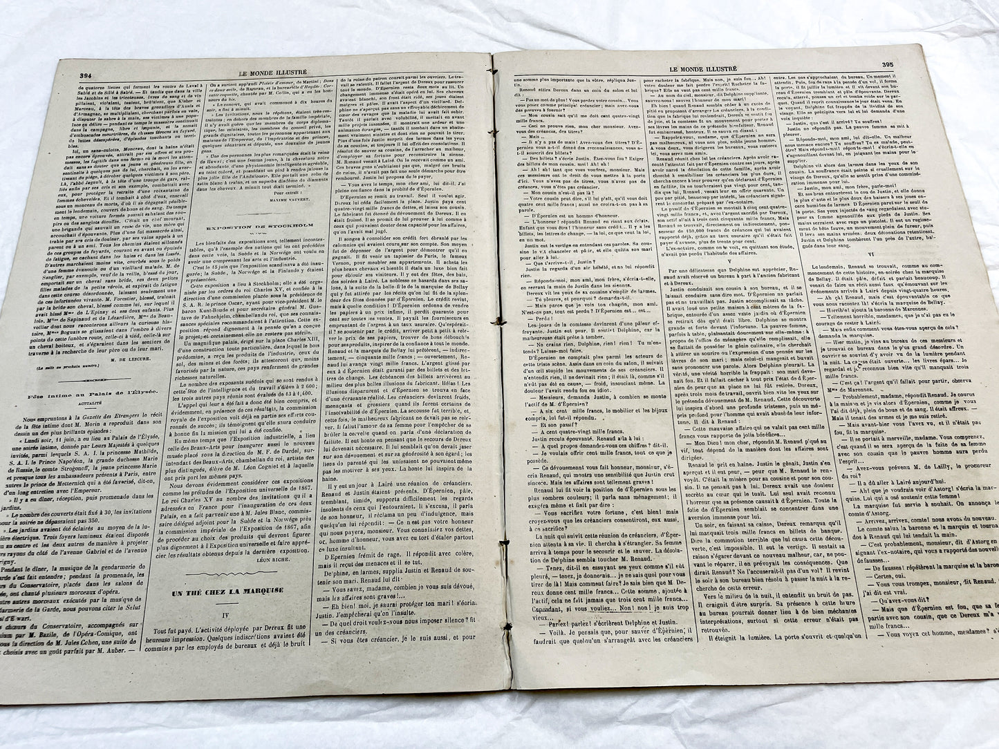 1860s - Stunning newspaper "Le monde illustré" with beautiful engravings - French weekly journal from 1865 - 16 pages