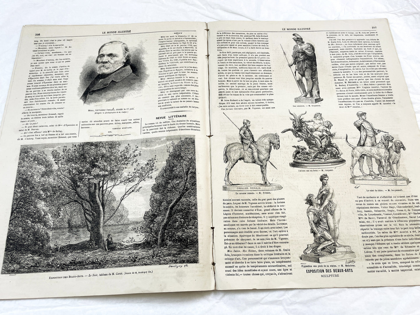 1860s - Stunning newspaper "Le monde illustré" with beautiful engravings - French weekly journal from 1865 - 16 pages