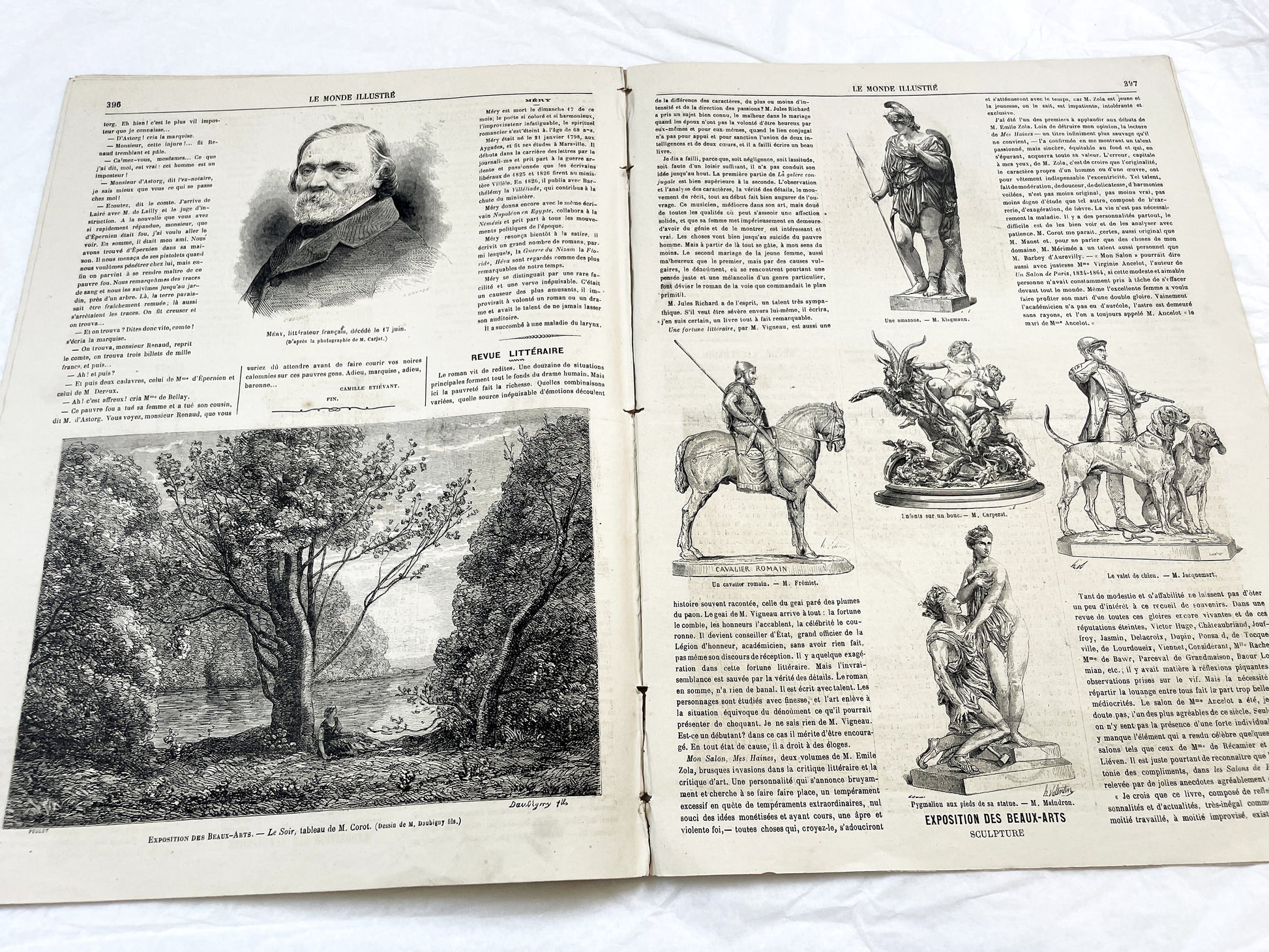 1860s - Stunning newspaper "Le monde illustré" with beautiful engravings - French weekly journal from 1865 - 16 pages