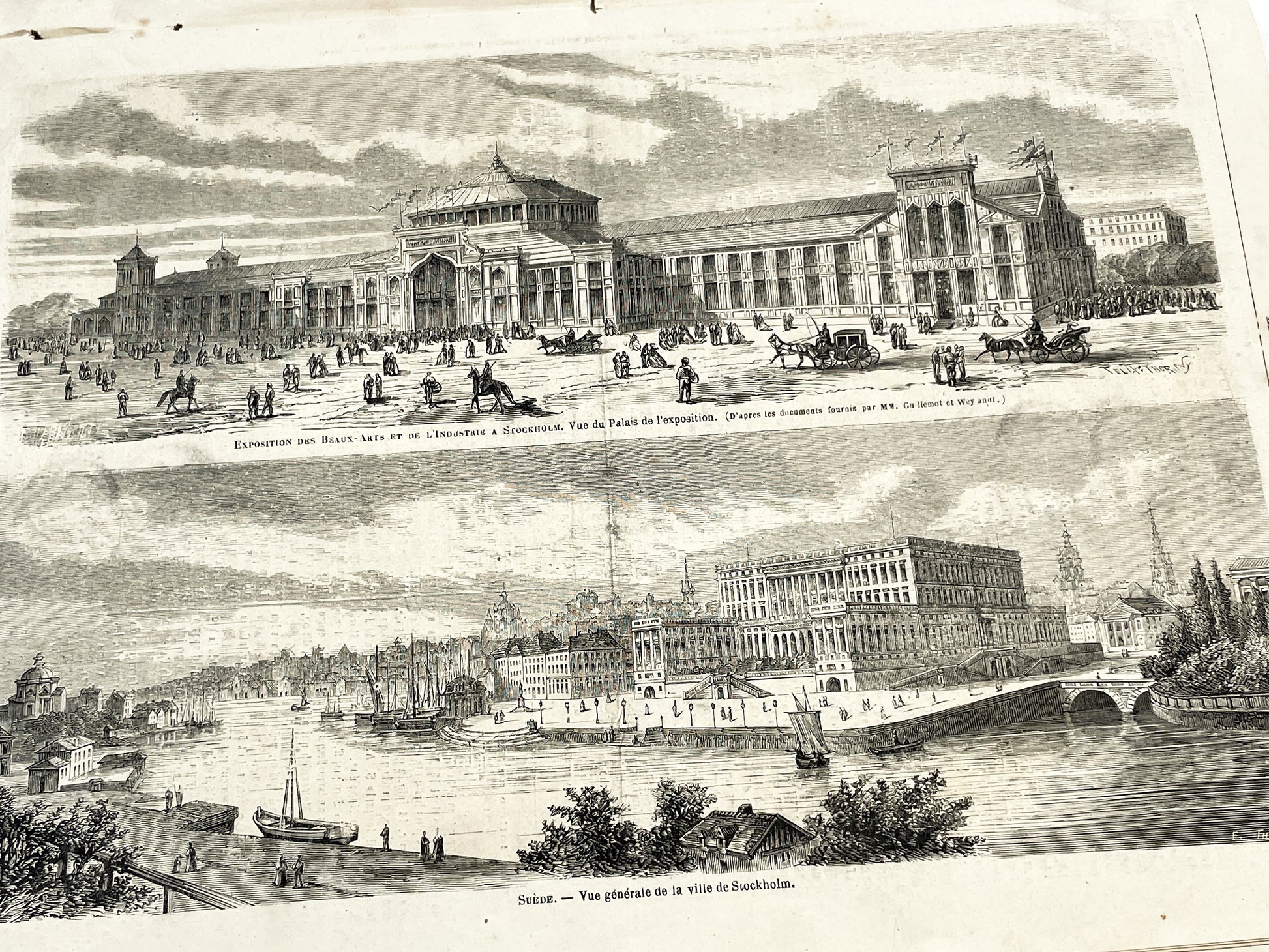 1860s - Stunning newspaper "Le monde illustré" with beautiful engravings - French weekly journal from 1865 - 16 pages