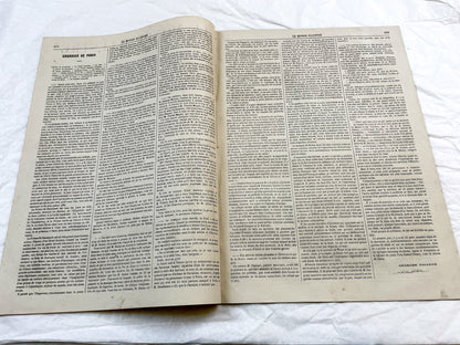 1860s - Stunning newspaper "Le monde illustré" with beautiful engravings - French weekly journal from 1865 - 16 pages