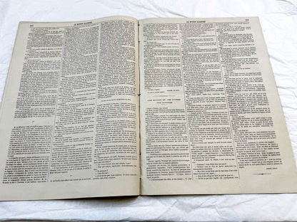 1860s - Stunning newspaper "Le monde illustré" with beautiful engravings - French weekly journal from 1865 - 16 pages