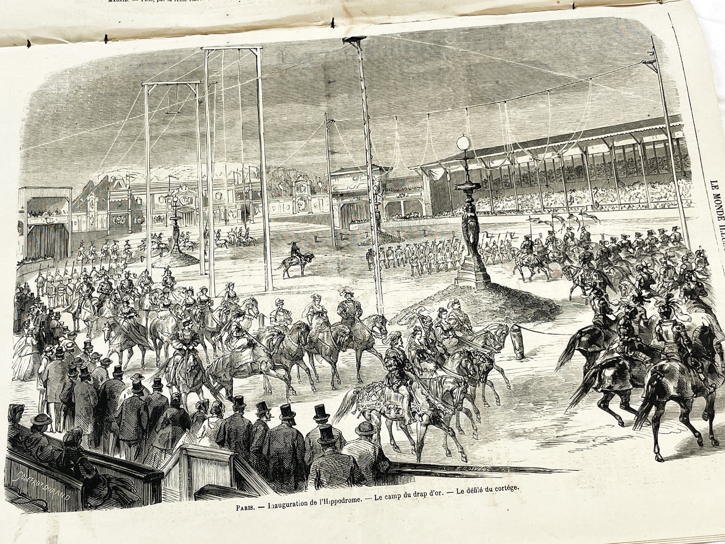 1860s - Stunning newspaper "Le monde illustré" with beautiful engravings - French weekly journal from 1865 - 16 pages