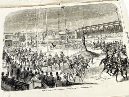 1860s - Stunning newspaper "Le monde illustré" with beautiful engravings - French weekly journal from 1865 - 16 pages