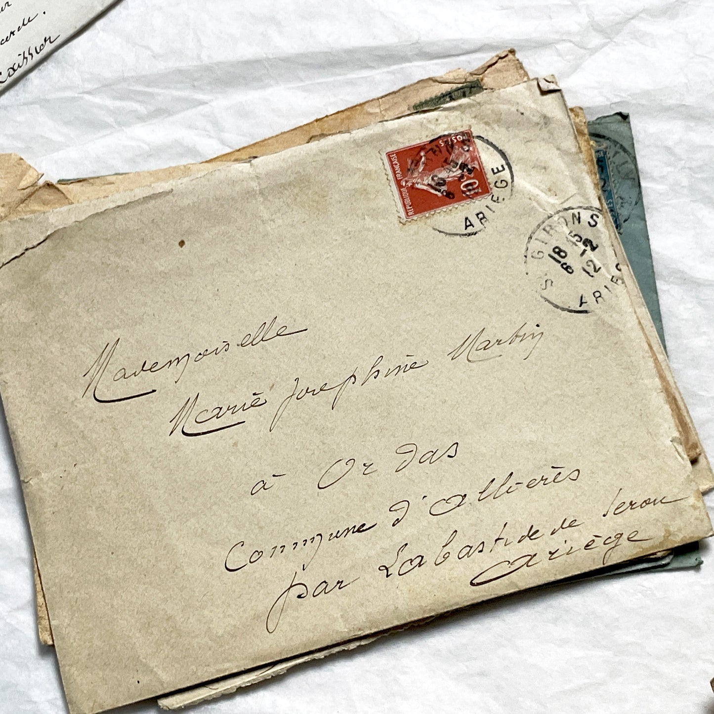 1910s - Lot of 10 Vintage French Envelopes – 1910s/1920s Ephemera for Junk Journals, Collage & Paper Crafts