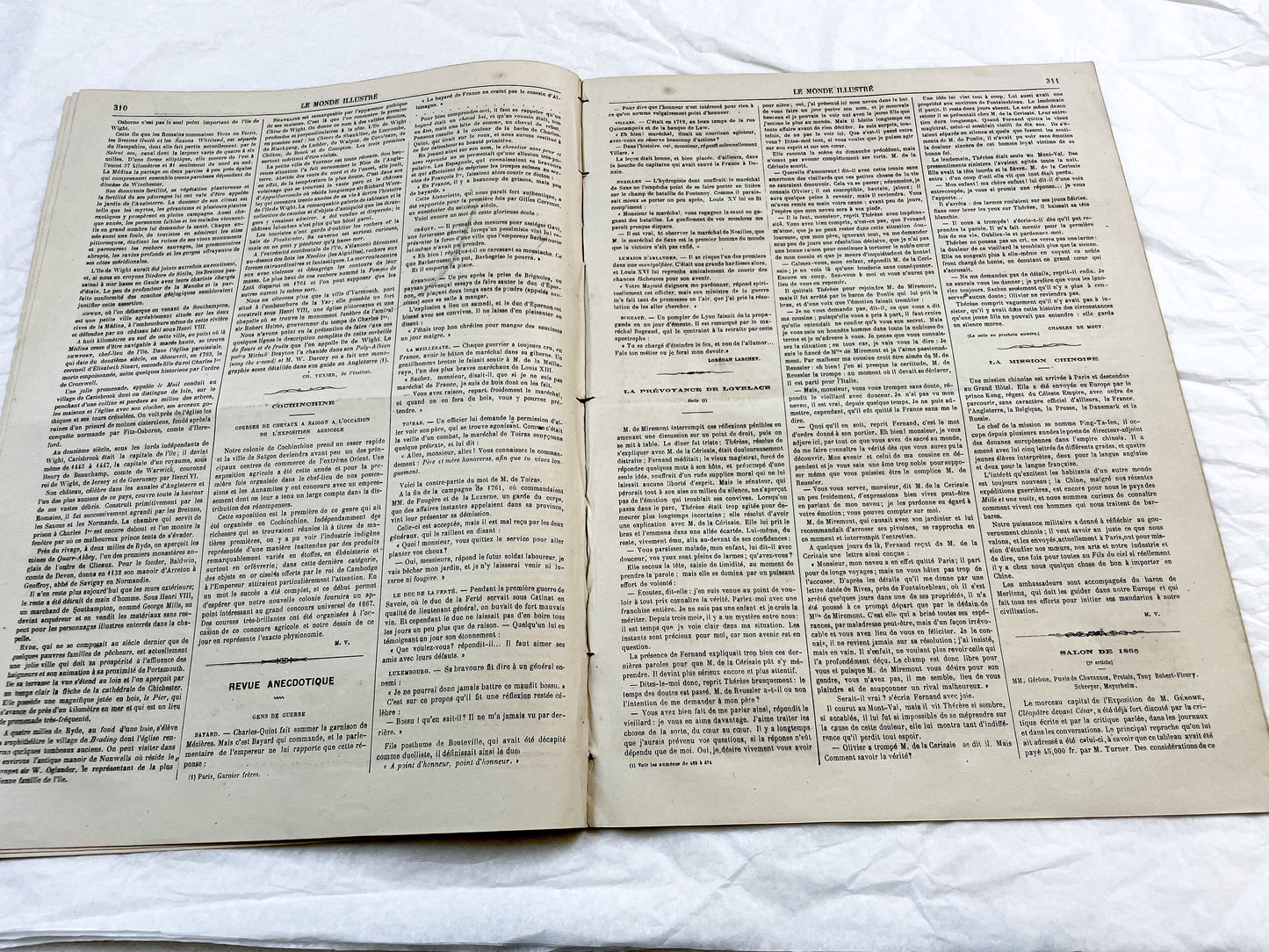 1860s - Stunning newspaper "Le monde illustré" with beautiful engravings - French newspaper from 1865 - 16 pages