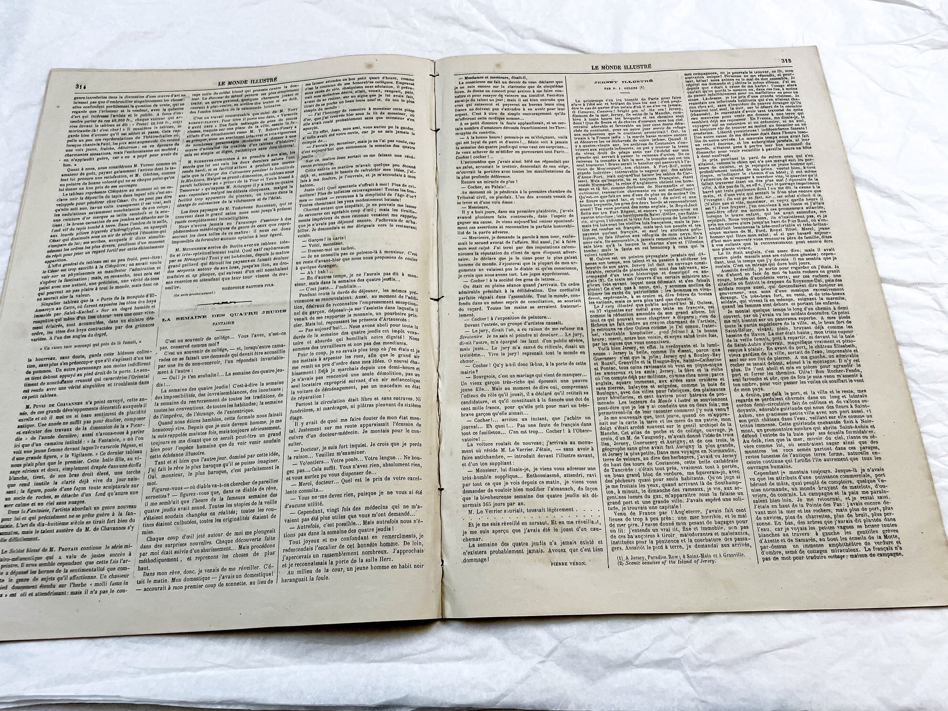 1860s - Stunning newspaper "Le monde illustré" with beautiful engravings - French newspaper from 1865 - 16 pages