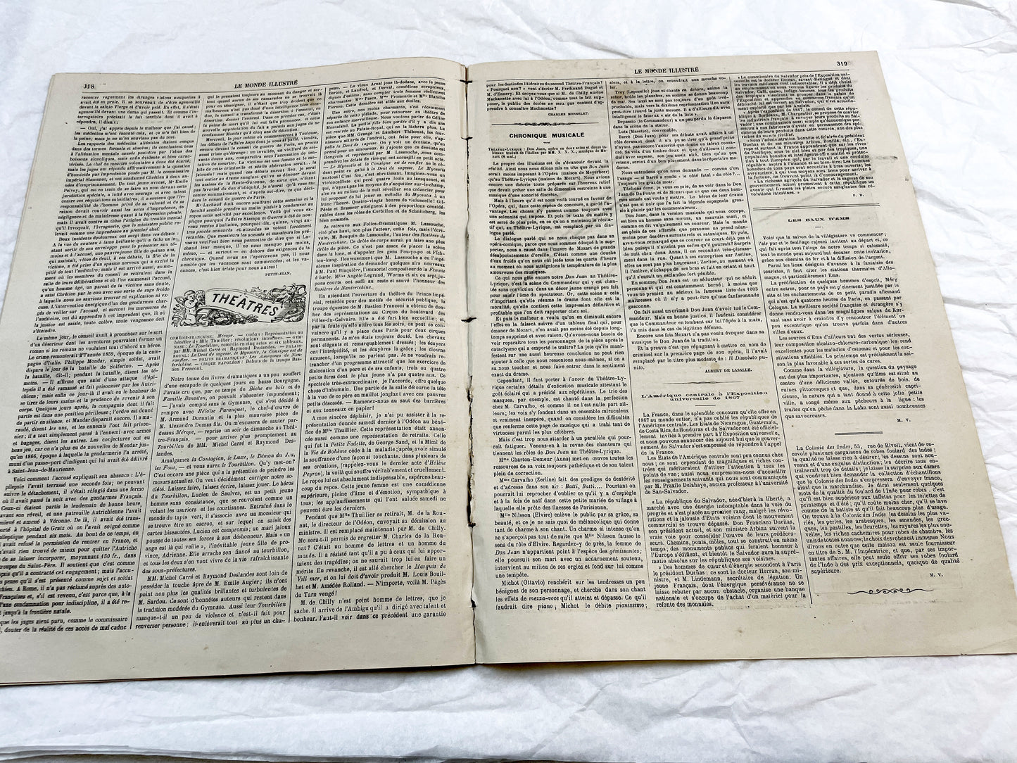 1860s - Stunning newspaper "Le monde illustré" with beautiful engravings - French newspaper from 1865 - 16 pages