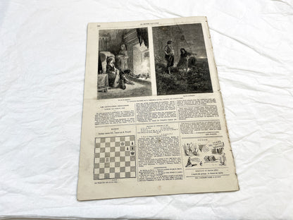 1860s - Stunning newspaper "Le monde illustré" with beautiful engravings - French newspaper from 1865 - 16 pages