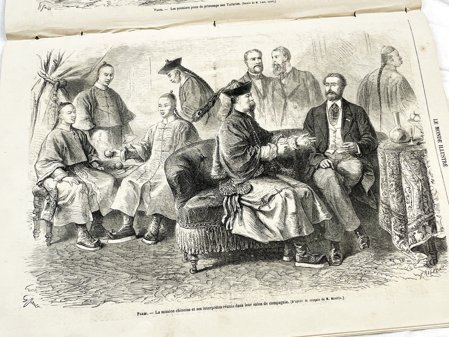 1860s - Stunning newspaper "Le monde illustré" with beautiful engravings - French newspaper from 1865 - 16 pages